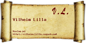 Vilheim Lilla névjegykártya